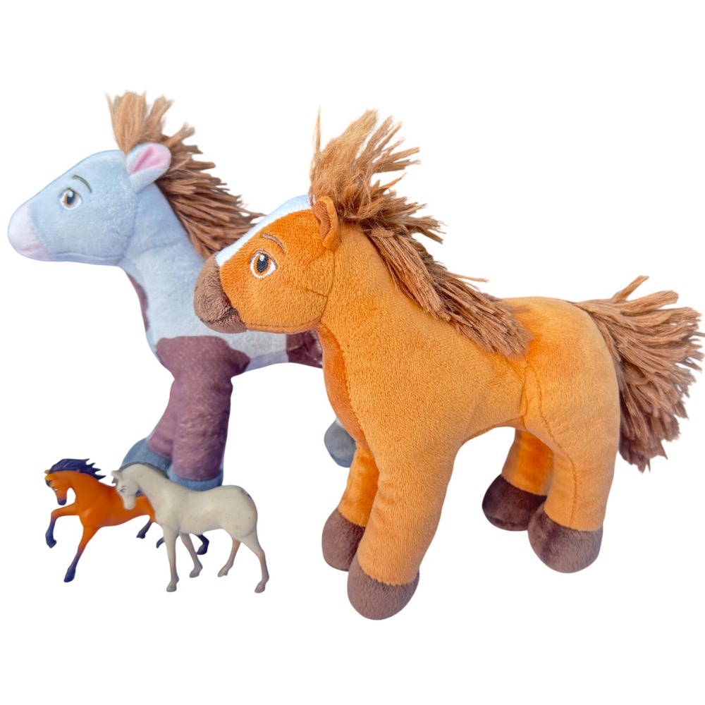 Spirit Riding Free Horse Plush and Figure Toy Lot 4pc Set Dreamworks